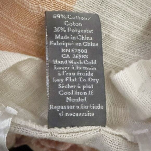 VINCE CAMUTO | Orange Tangerine Beige Cream Kimono Tie Cardigan Wrap | OSFM - Picture 7 of 7